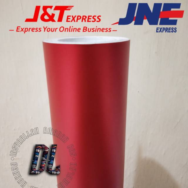 Skotlet merah metalik doff Stiker doff untuk body motor mobil aquarium furniture dll lebar