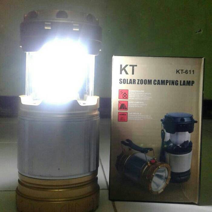 EMERGENCY LENTERA TARIK SOLAR + POWERBANK + SENTER / LAMPU CAMPING LED