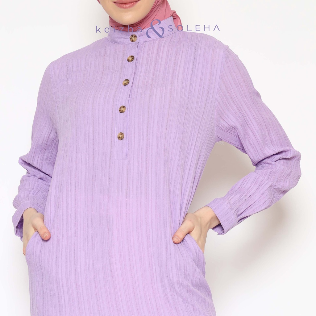 KEIZHA & SOLEHA Dress Seraty - Gaun Terusan Pakaian Muslimah Baju Rok-3