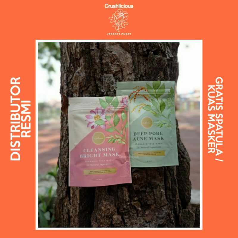 [ BPOM ] Masker Organik Cleansing Bright Mask & Deep Pore Acne Mask by Crushlicious