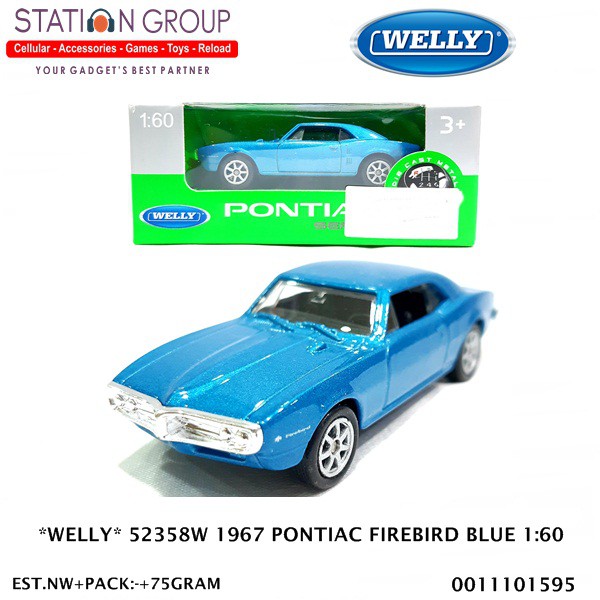 WELLY 52358W 1967 PONTIAC FIREBIRD BLUE 1-60