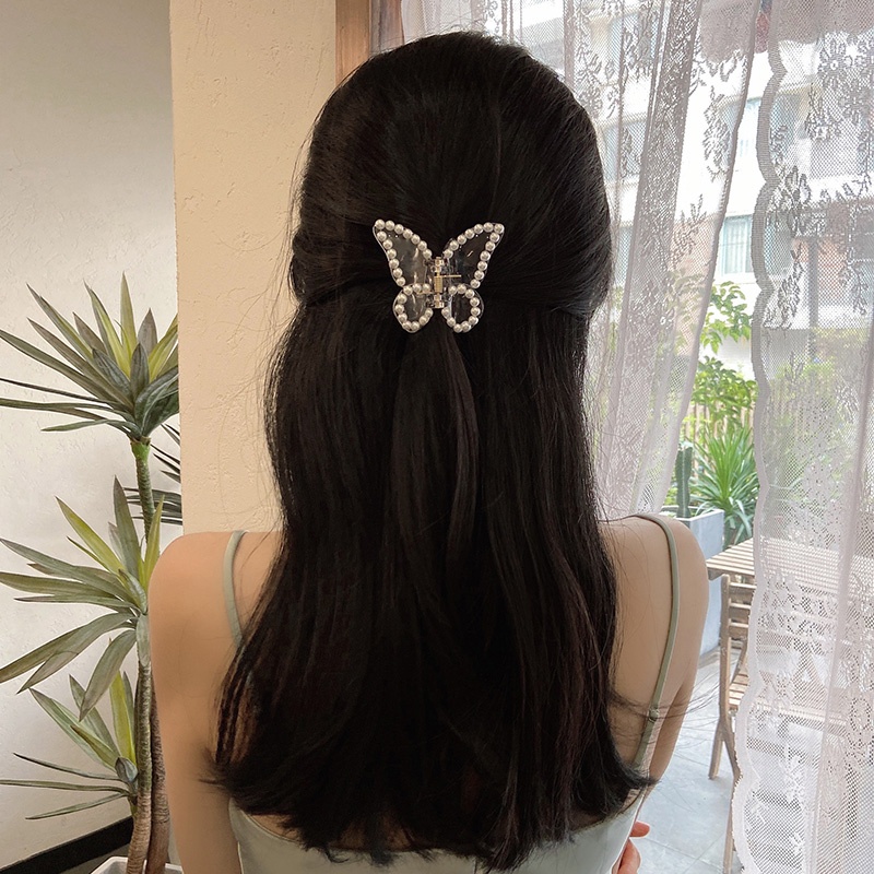 Jepit Rambut Model Butterfly Claws Transparan Untuk Wanita