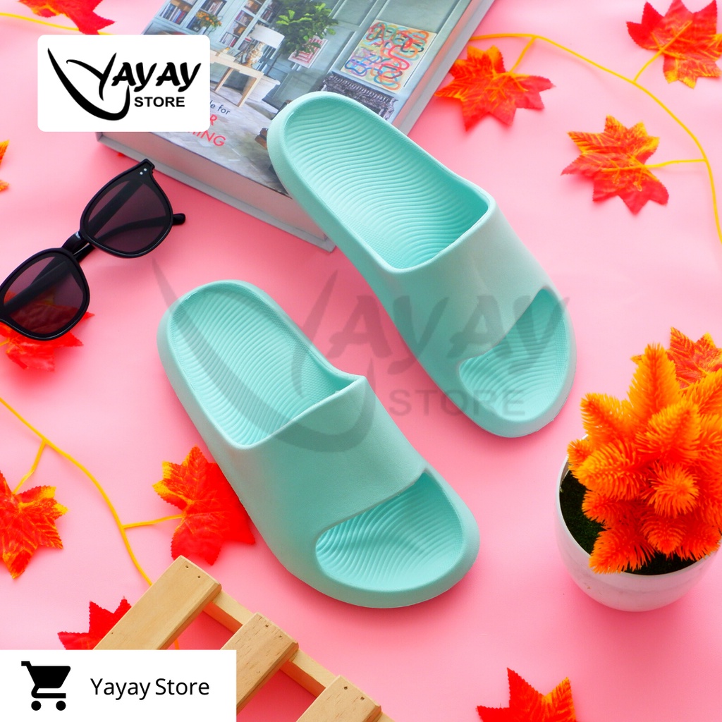Sandal Slop Wanita Korea Polos Eva Untuk Outdoor dan Indoor / Sendal rumah wanita karet antislip