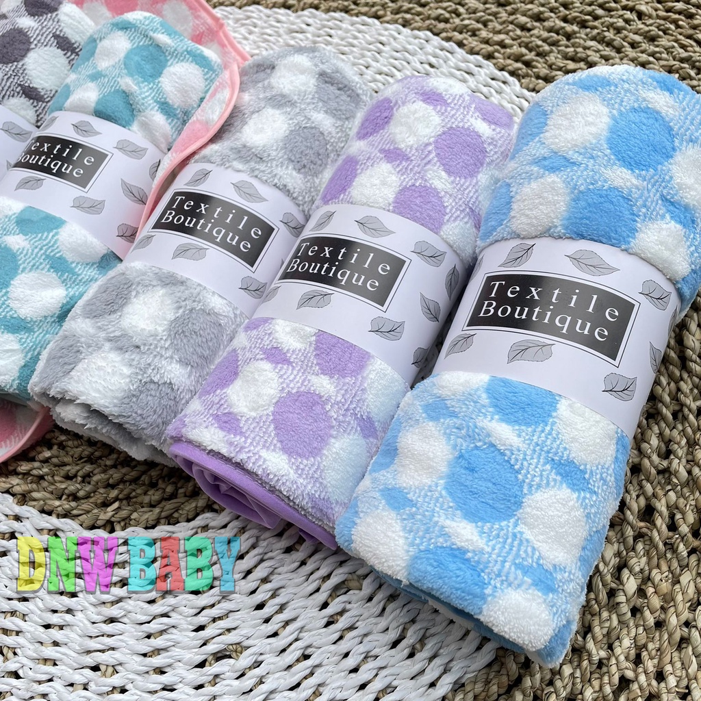 Handuk Bayi Motif Polkadot Baru Lahir Handuk Bayi Handuk Anak Handuk Mandi Kain Lap Bayi Handuk Import Bayi DNW BABY