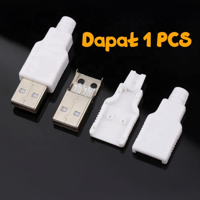 Tipe A Kasing Casing Socket Connector Usb male Type A - 90 4 pin