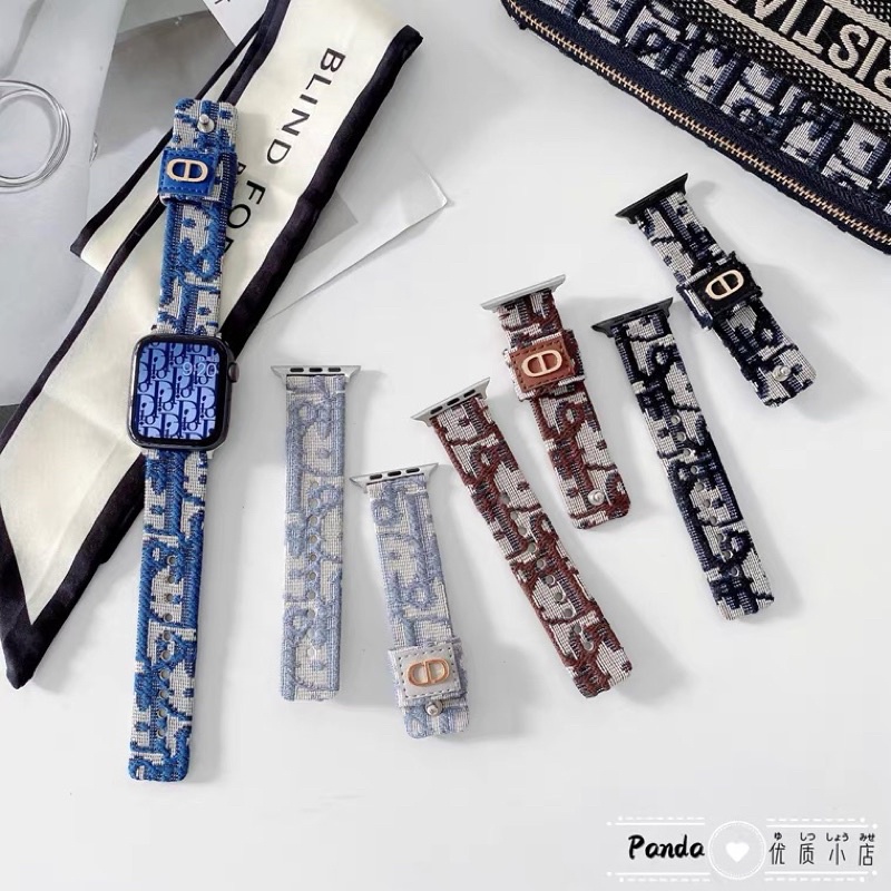 READY Strap Apple watch series 8 ultra 7 6 5 4 3 2 1 motif tali jam tangan iwatch Dior 49mm 45mm 42mm 38mm 41mm kain