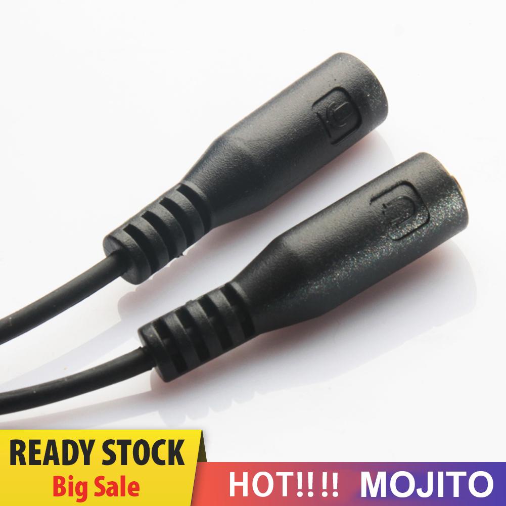 MOJITO 3.5mm Stereo Audio Male to 2 Female Headphone Mic Y Splitter Cable Adapter