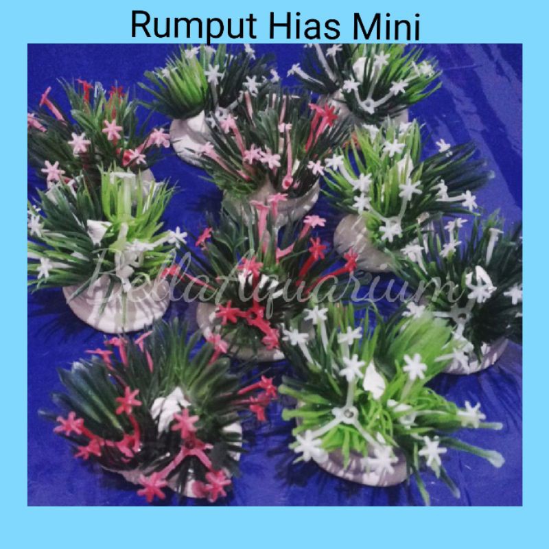 Rumput Hiasan Rumput Mini Rumput Dasar Plastik Aquarium