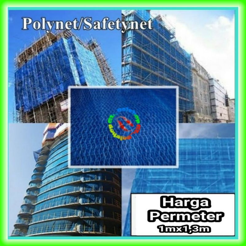 jaring waring polynet biru serbaguna jaring ikan jaring ayam pagar tanaman dll