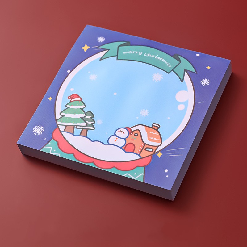 [50 Sheets Cartoon Christmas Post-it Notes] [Christmas Series Sticky Memo Pad Message Notes]