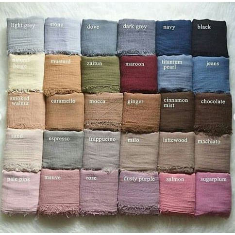 pashmina kusut polos / hijab pashmina crinkle premium-6