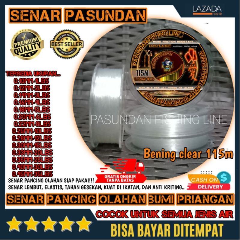 senar pancing Pasundan line,senar pancing tidak keriting,senar pancing mudah tenggelam,senar pancing