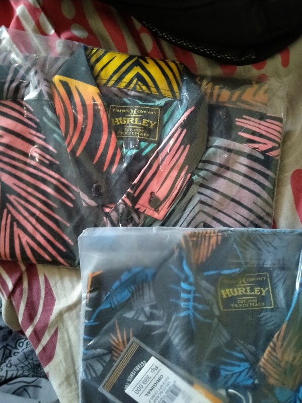 Kemeja Motif | Kemeja Surfing | Hem Pendek