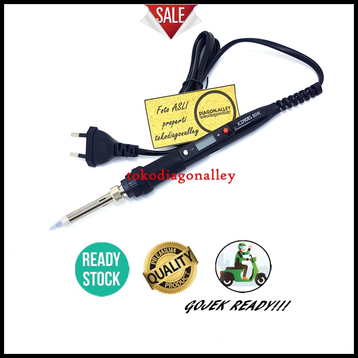 Solder Listrik LCD Digital Soldering Iron Display Temperatur Suhu Panas 60W 80W 220V Solder Pengaturan Suhu Solder LCD