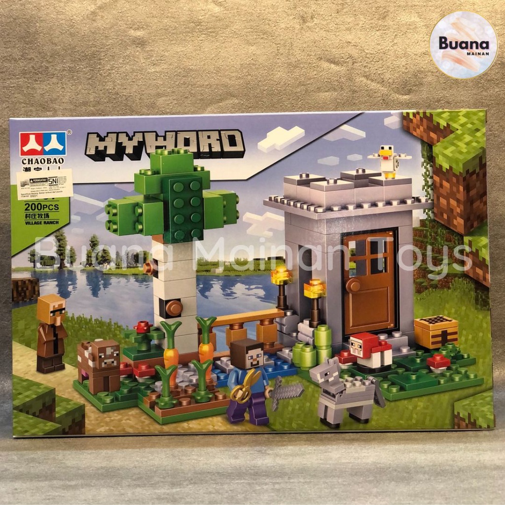 BRICKS MY WORLD CHAOBAO 7007 FUN KREASI MAINAN EDUKASI ANAK TEMA BALOK WORLD OF MINECRAFT