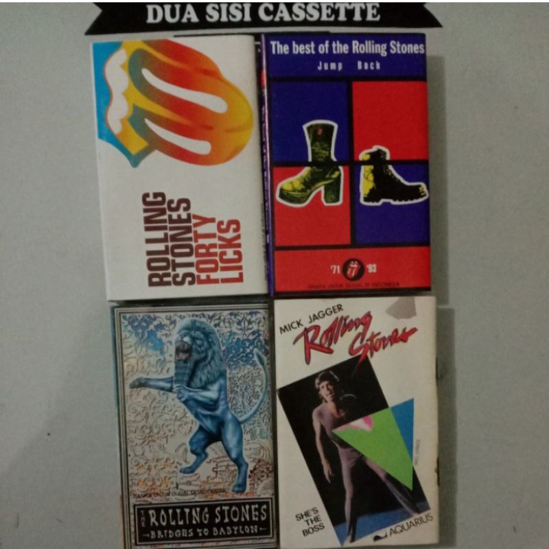 paket kaset the rolling stones - the best - forty licks - bridges to babylon