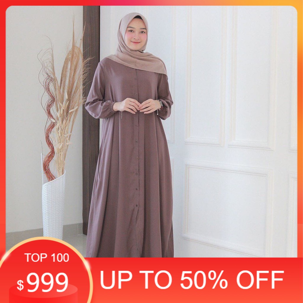 100%ORIGINAL (1KG=4PCS) DINDA GAMIS BUSUI RESLETING DEPAN BAHAN MOSCREPE PREMIUM