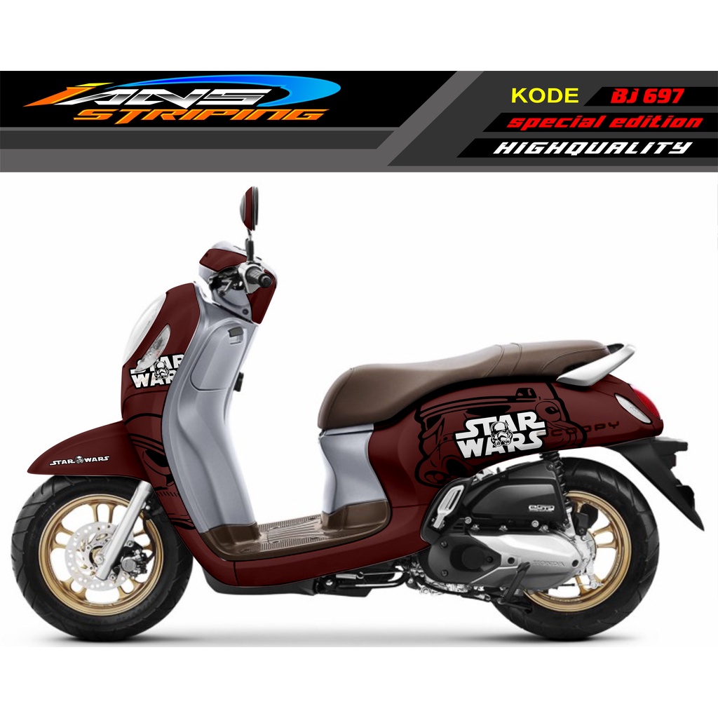 DECAL STIKER HONDA SCOOPY FULL BODY TERBARU / STICKER VARIASI SCOOPY STAR WARS/ STICKER STAR WARS