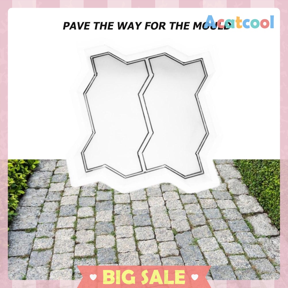 Concrete Pavement Mold DIY Path Maker Paving Cement Brick Stone Road Mould