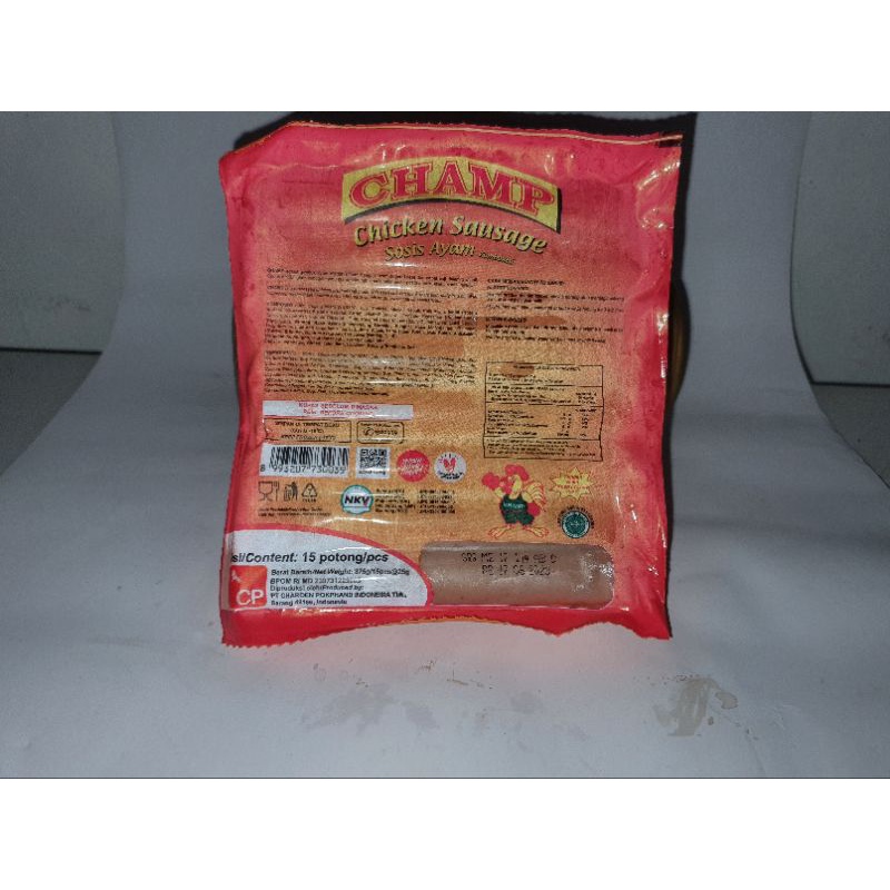 

Sosis champ 375g Sosis ayam isi 15