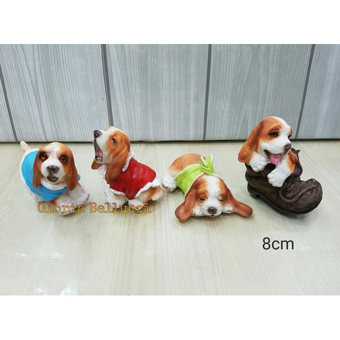 

14.84Ftgrdujh- Patung Pajangan Anjing Hush Puppies / Basset Sepatu -Toko-Boneka.