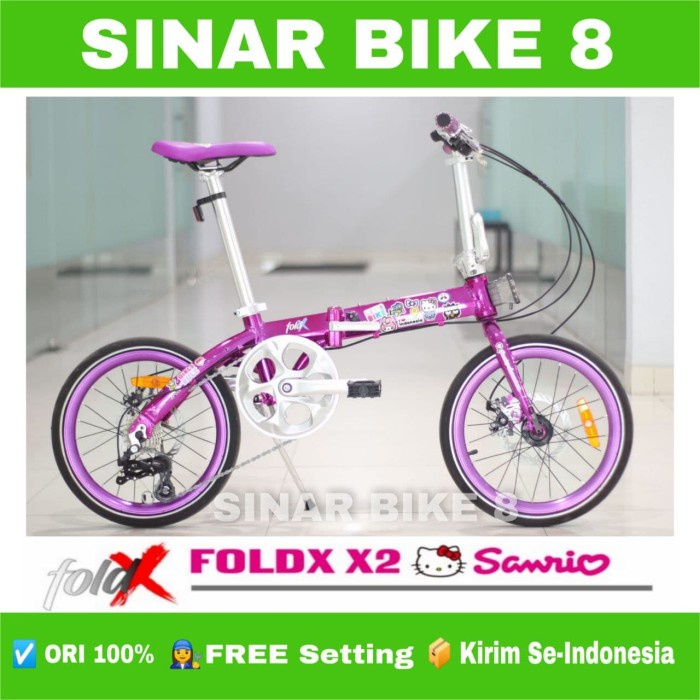 Sepeda Lipat Ukuran 16 Inch ELEMENT FOLDX X2 SANRIO Hello Kitty Folding Bike