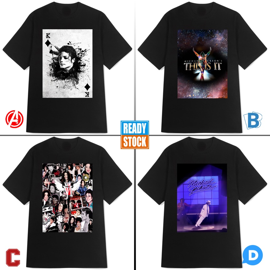 Kaos Michael Jackson Tshirt Casual Bahan Katun