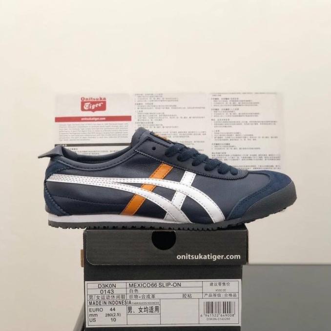 Sepatu Onitsuka Tiger Mexico 66 Navy White Orange Original Material Kotamediashop3