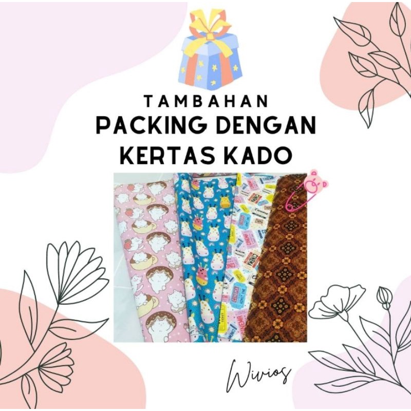 Tambahan Packing Kertas Kado + Ucapan