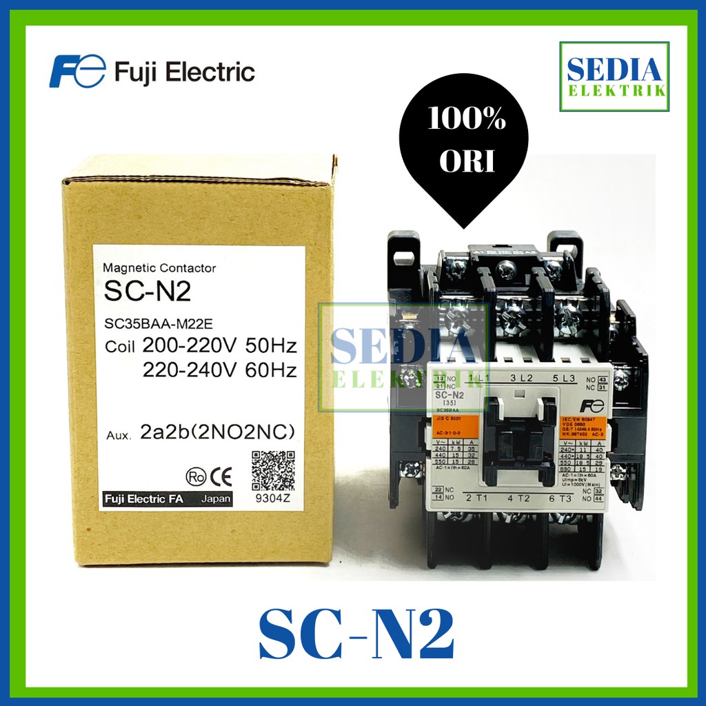 KONTAKTOR FUJI SC-N2 220VAC SC N2 SCN2