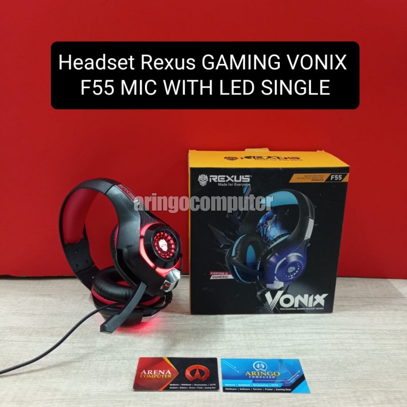 Headset Rexus Gaming VONIX F55 MIC WITH LED SINGLE