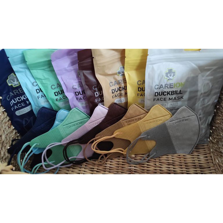 Masker Duckbill Careion 4 Ply isi 10pcs Warna Peach ecfb