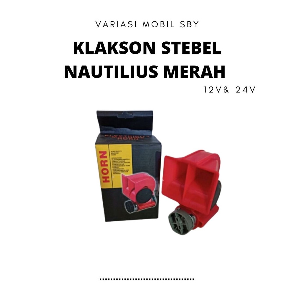 Jual Klakson Stedel Nautilus V V Merah Stebel Model Kapal Tanpa Relay Shopee Indonesia