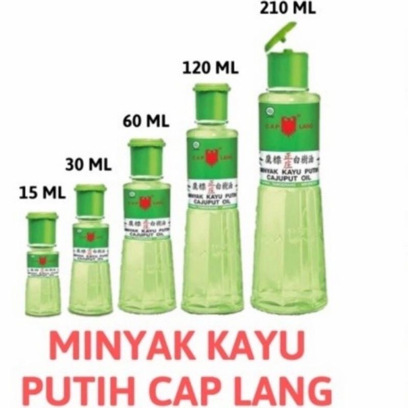 Minyak Kayu Putih Cap Lang 210 ml 120 ml 60 ml 30 ml