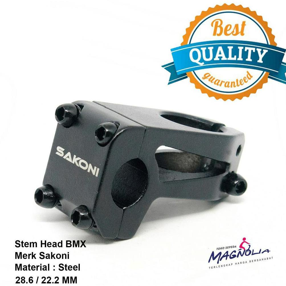 Stem Stang Stir Sepeda Bmx 22.2 Mm Steel Penjepit Tiang Stir Sepeda Merek Sakoni