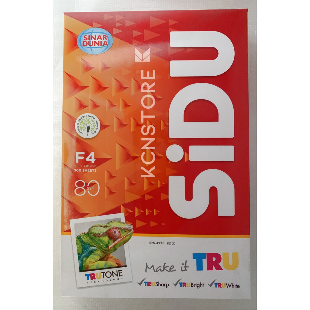 

Kertas Sinar Dunia SiDu F4 80 GSM 215 x 330 mm