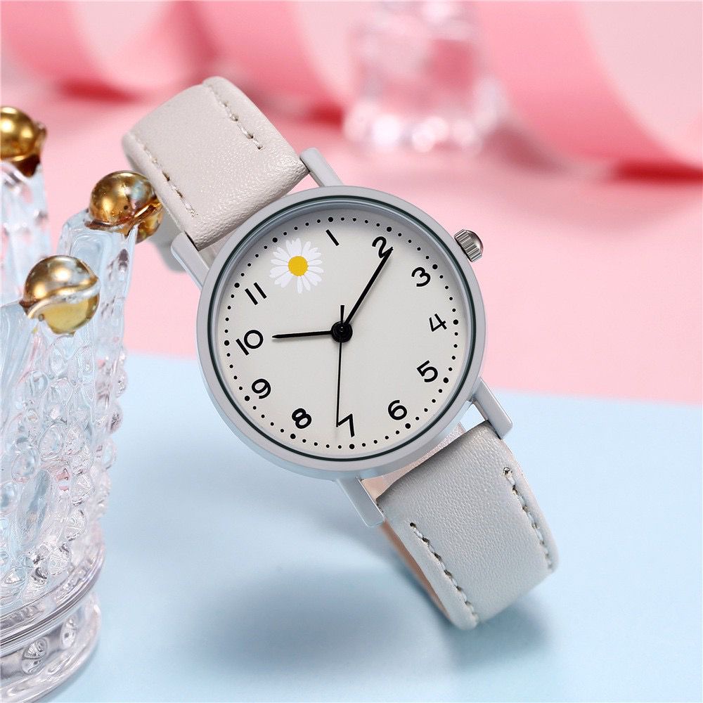 PA Jam Tangan Wanita Kulit Bunga Daisy Analog Quartz Korean Watch Analog Fashion Wanita JF093