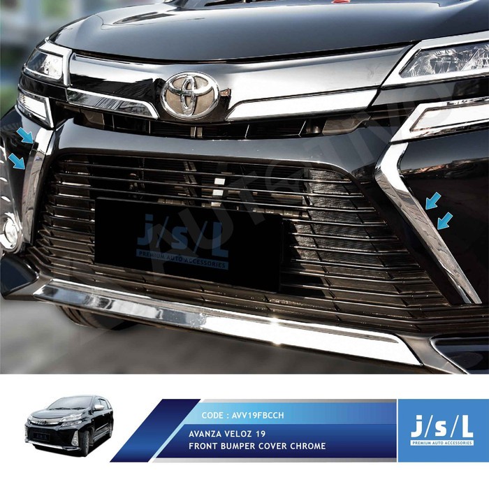 JSL Lis Bumper Depan Avanza Veloz 2019 Front Bumper Cover Chrome