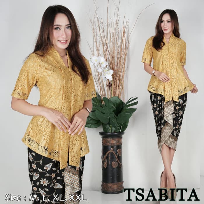 kebaya brukat floy pendek trendy