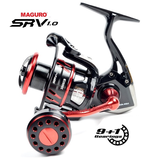 Reel Maguro SRV 1.0 | 9+1 Bearing | Mega Gear | Power Handle | Spinning 2000 | 2500 | 3000CB