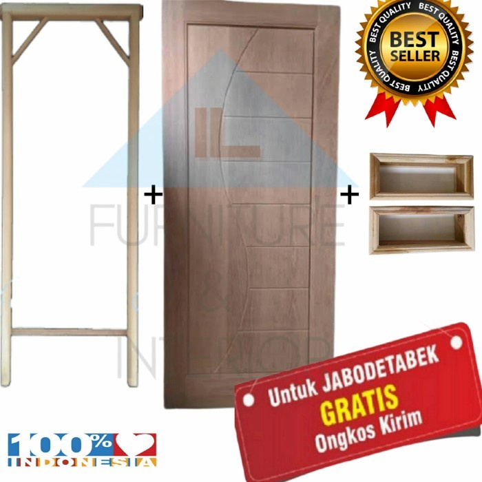 Kusen Pintu Kayu Kamper Oven 1 set Berkualitas Minimalis Terbaru