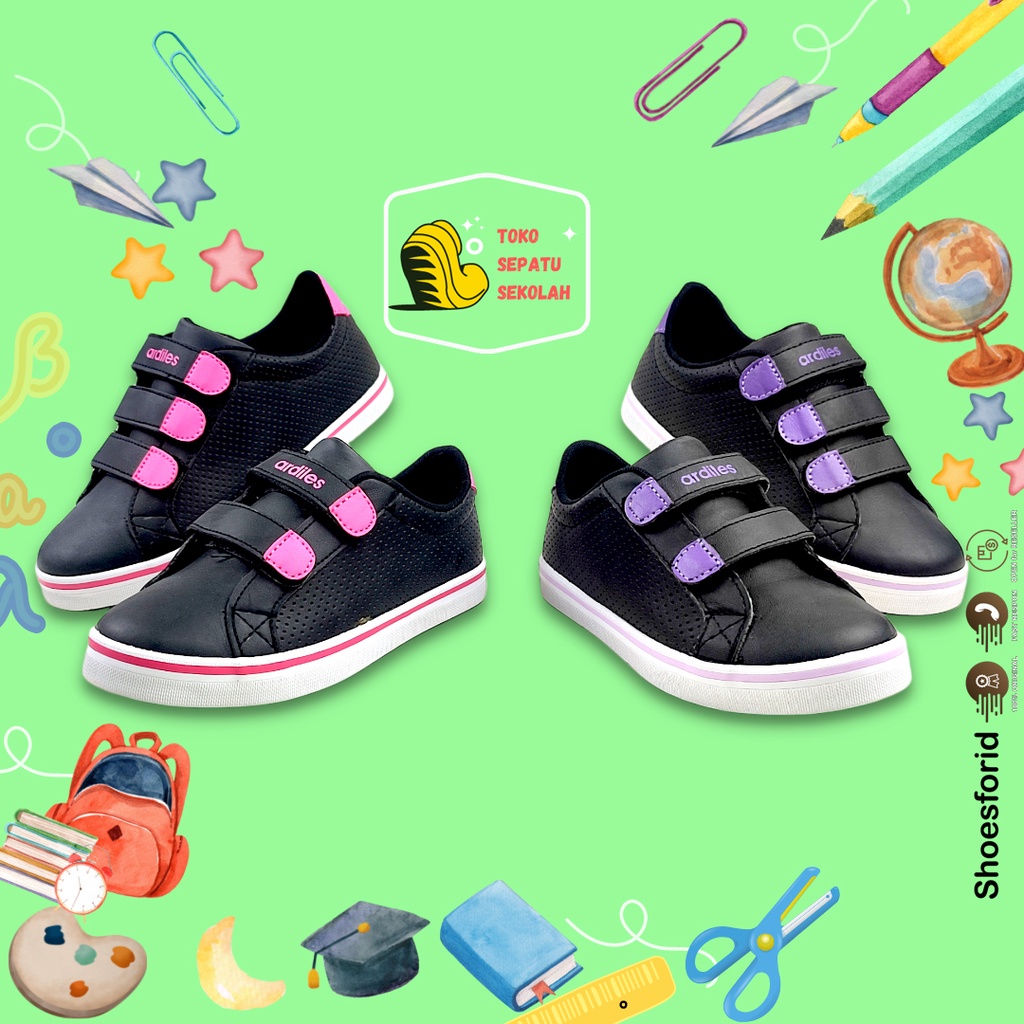 AZ35TC SEPATU SEKOLAH ANAK PEREMPUAN ARDILES BOBBAJO