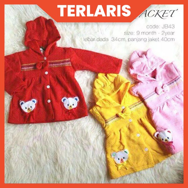 JAKET ANAK BAYI PEREMPUAN LUCU 0-3 TAHUN TWIN KITTY JACKET / JAKET MANTEL KARAKTER ANAK CEWEK LUCU / JAKET HOODIE ANAK PREMIUM