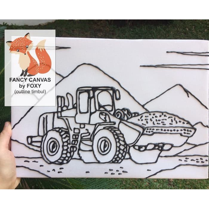 

UPDATE STOCK KANVAS LUKIS ANAK OUTLINE TIMBUL GAMBAR - MOBIL BULLDOZER PERALATAN MELUKIS ANAK