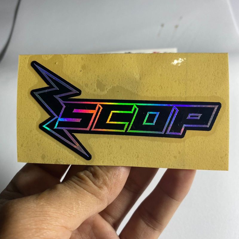 Sticker scop satu set isi 3 pcs kanan kiri sama depan cutting sticker