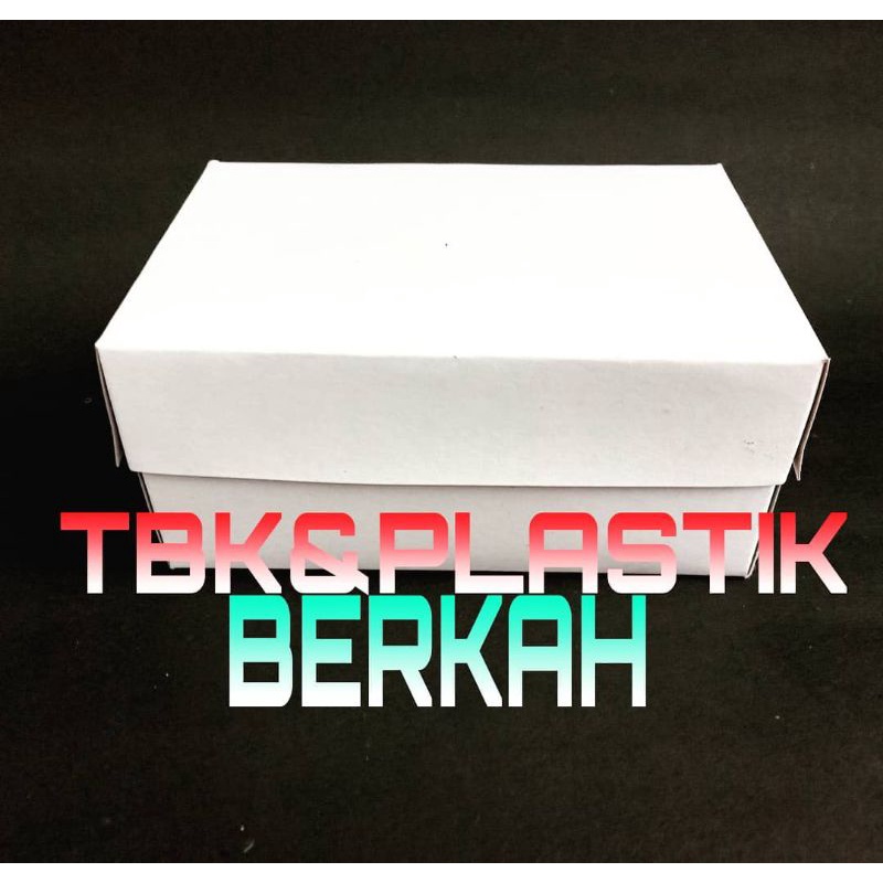 box snack/dus snack/kotak kue polos putih