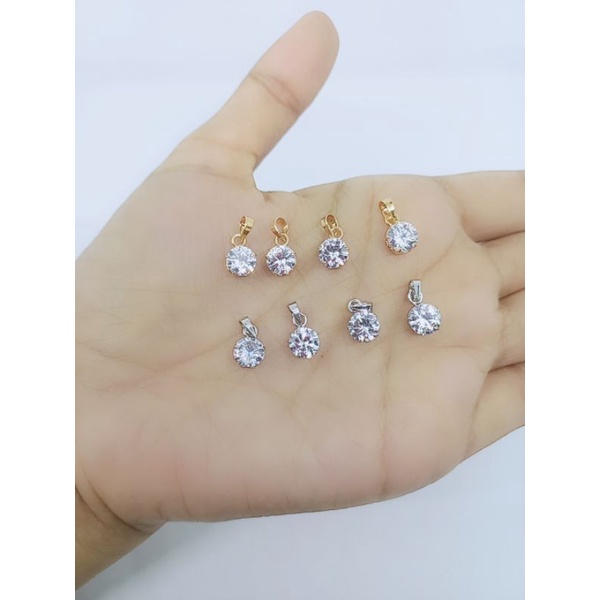 kalung aquiela + liontin solitaire/ kalung perak asli silver 925 lapis emas/kalung fashion impor