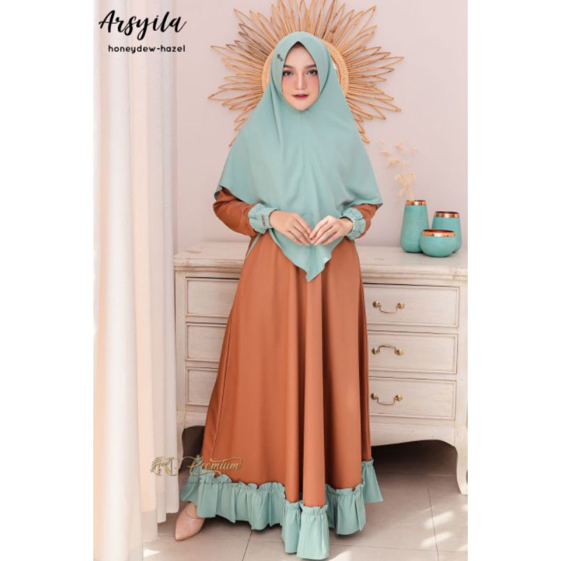 [SIAP KIRIM] Hoscollection GAMIS SYARI ARSYILA BY NARARYA HONEYDEW HAZEL