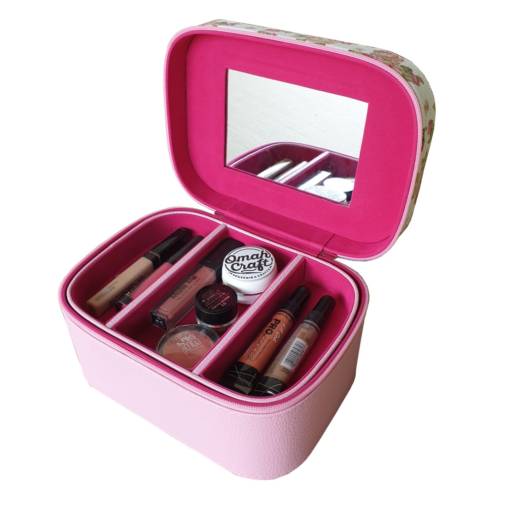 BABY PINK SHABY - Tas Make Up Pounch dan Kosmetik Cantik Beauty Case Cosmetic Organizer