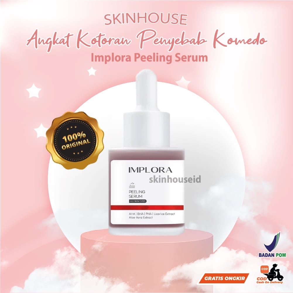 [ SKINHOUSEID ] SERUM IMPLORA ACNE / LUMINOUS / MIDHNIGHT / PEELING SERUM 20ML BPOM